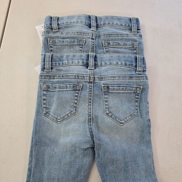 Ofluck Original Jeans Baby 18M Blue 2 Pairs Snap Closure Distressed Medium Wash - Picture 7 of 16